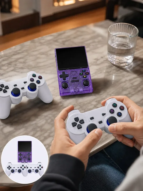 Kablosuz Retro Oyun Konsolu 3.5 İnç Ips Ekran İle Taşınabilir