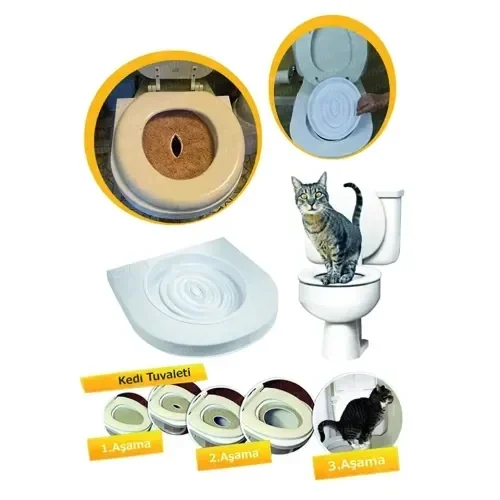 Pratik Kedi Tuvaleti Eğitim Seti 1 Adet Klozet Uyumlu