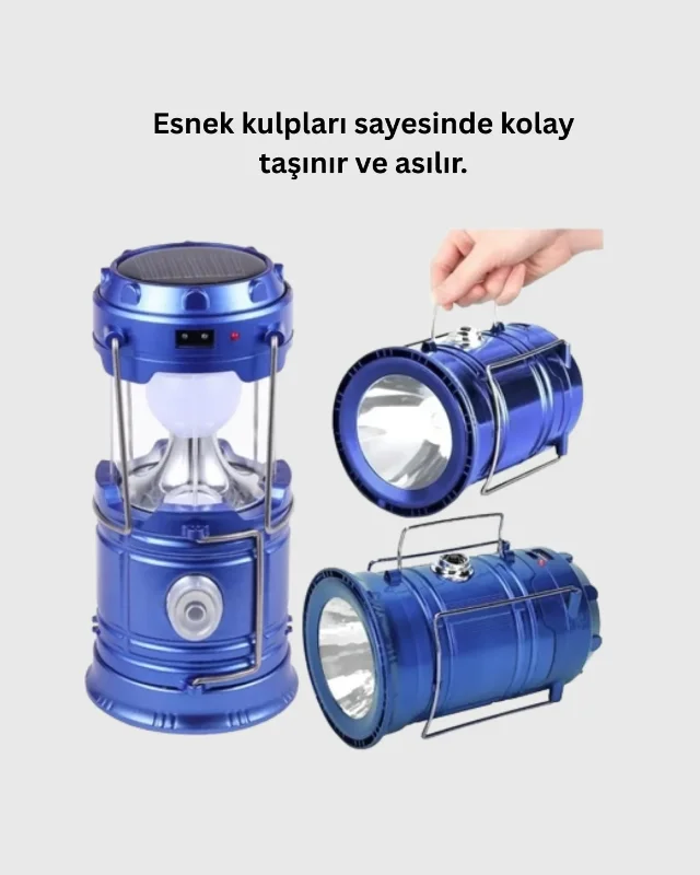 Fonksiyonel Katlanabilir Kamp Feneri Usb Çıkışlı