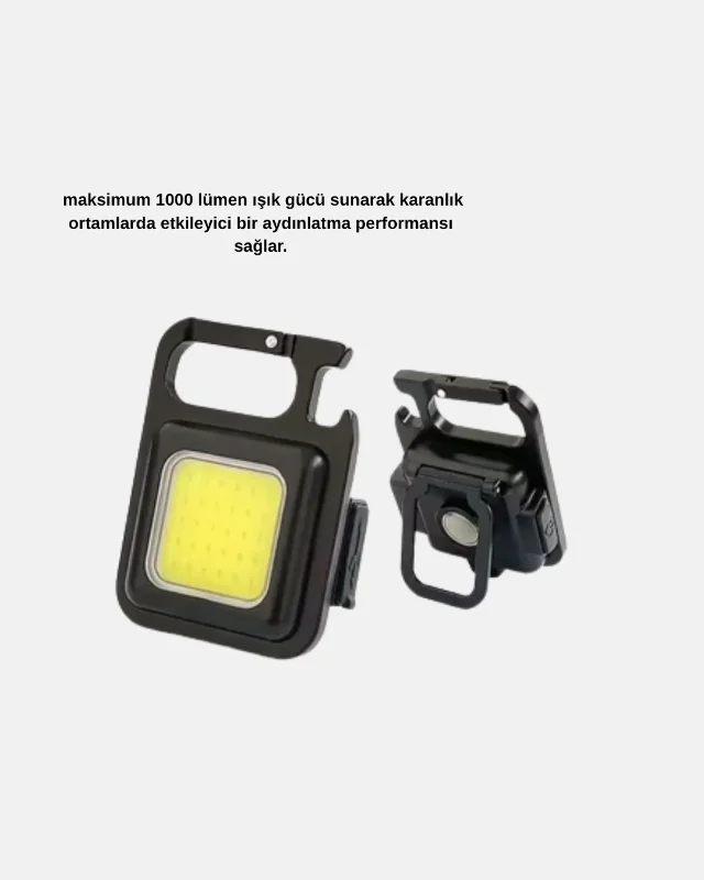 Manyetik Katlanabilir Usb Type-c Mini Fener 1000 Lumen
