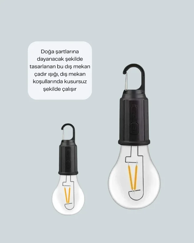 Kamp Lambası Akıllı Sensörlü Usb Şarjlı 1 Adet