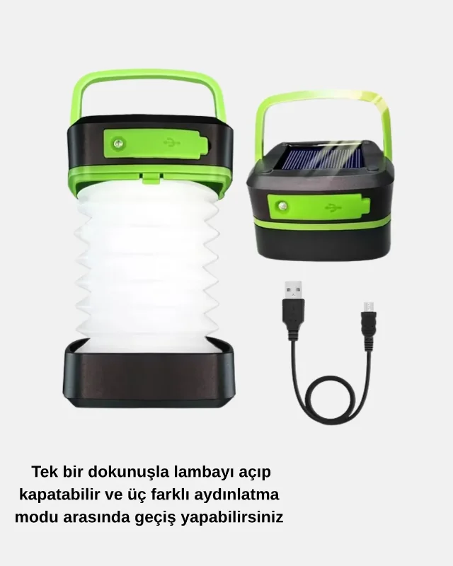 Şarjlı Led Lamba Dokunmatik Kontrol 3 Kademeli Işık