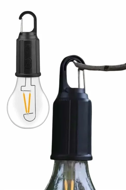 Şarjlı Led Ampul Askılı Lamba 1 Adet Kamp Bahçe