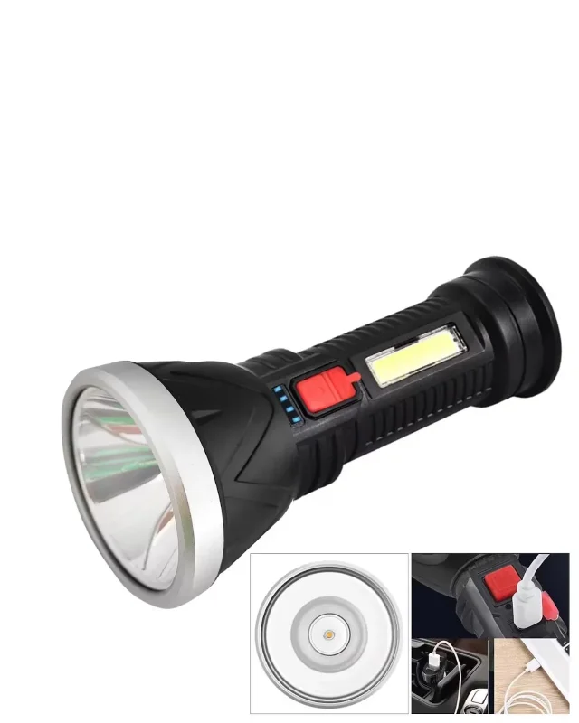 Ergonomik Şarjlı Işıldak 9 Led 4 Modlu Kamp