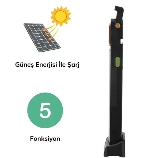 Güneş Enerjisi İle Şarj Olabilen 48 Ledli Işıldak 5 Fonksiyonlu – 2. görsel