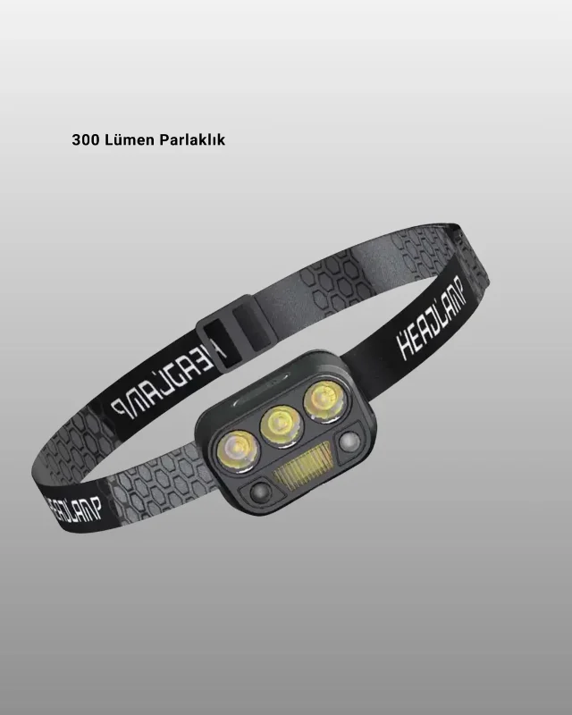 Led Kafa Lambası El Sensörlü 300 Lumen Gece Koşusu İçin