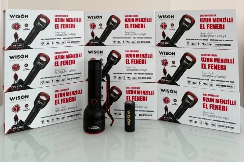 Uzun Menzilli 20w Metal El Feneri - Şarjlı Kullanım – 4. görsel