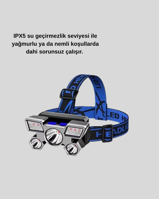 Led Kafa Lambası Usb Şarjlı 60° Dönme Açısı Outdoor Kullanım