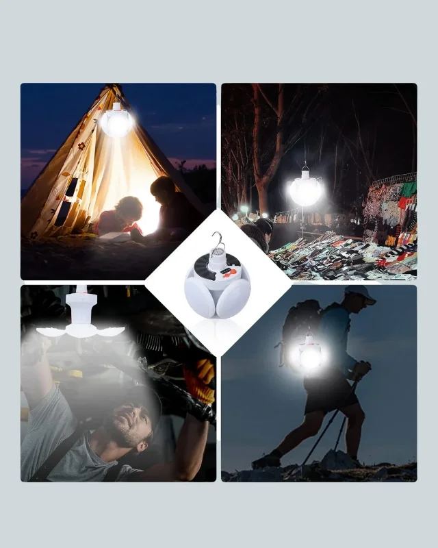 Katlanabilir Led Kamp Lambası 1200 Mah Suya Dayanıklı Acil Işık