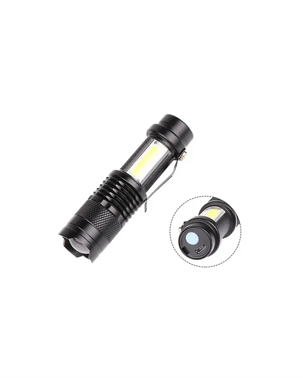 Mini Boy Şarjlı Led El Feneri 14500 Pil İle 4 Işık Modu – 2. görsel