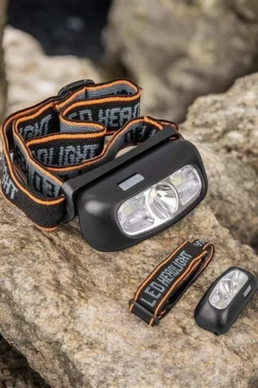 Fonksiyonel Led Kafa Lambası 4 Modlu Su Geçirmez Balıkçı