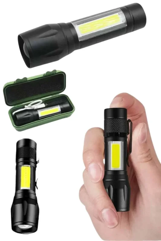 Kompakt Şarjlı El Feneri 250 Lümen Usb Uyumlu