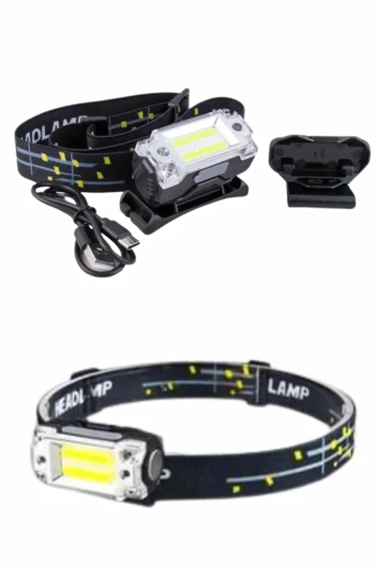 Şarjlı Sensörlü Led Kafa Lambası 6 Led İle Kamp Ve Yürüyüş