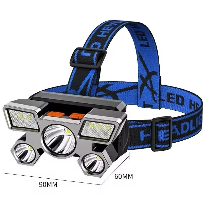 Led Balıkçı Kafa Lambası 4 Mod Usb Şarjlı Su Geçirmez