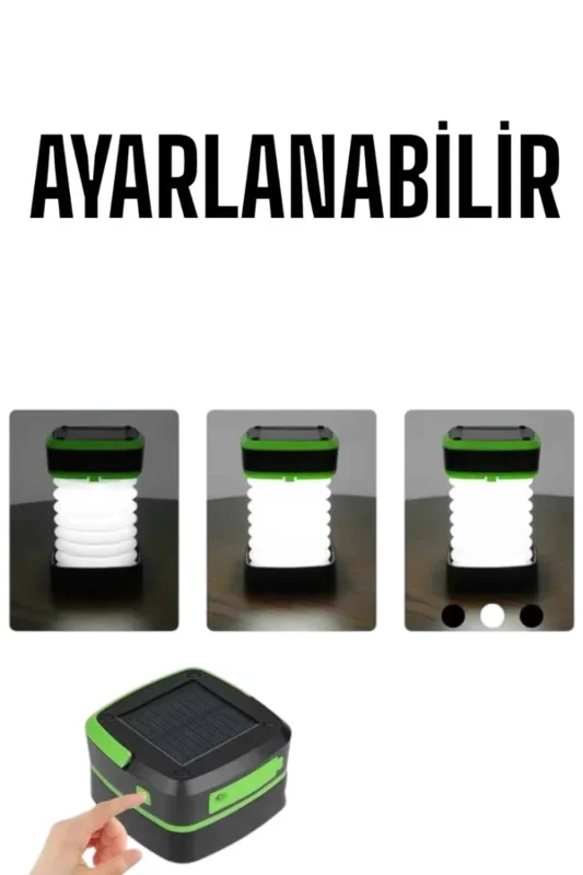 Enerjili Katlanabilir Led Lamba Usb Şarjlı 3 Modlu (güneş Model)