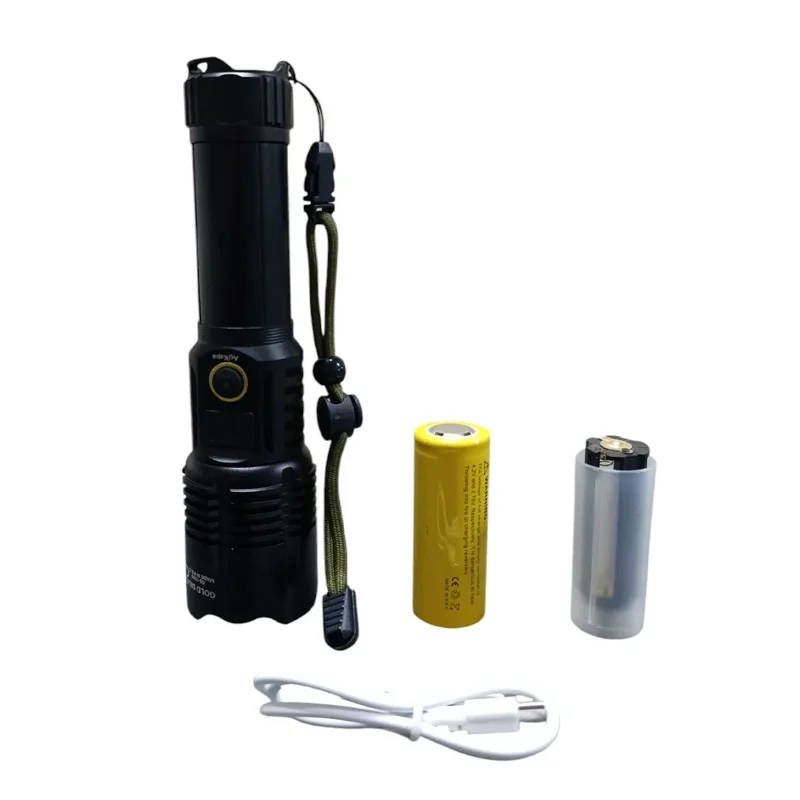 Zoom Özellikli Şarj Edilebilir El Feneri 1500 Lümen 2800 Mah