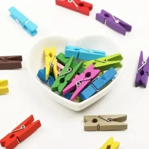 Renkli Ahşap Mandal Seti 2.5 Cm 100'lü