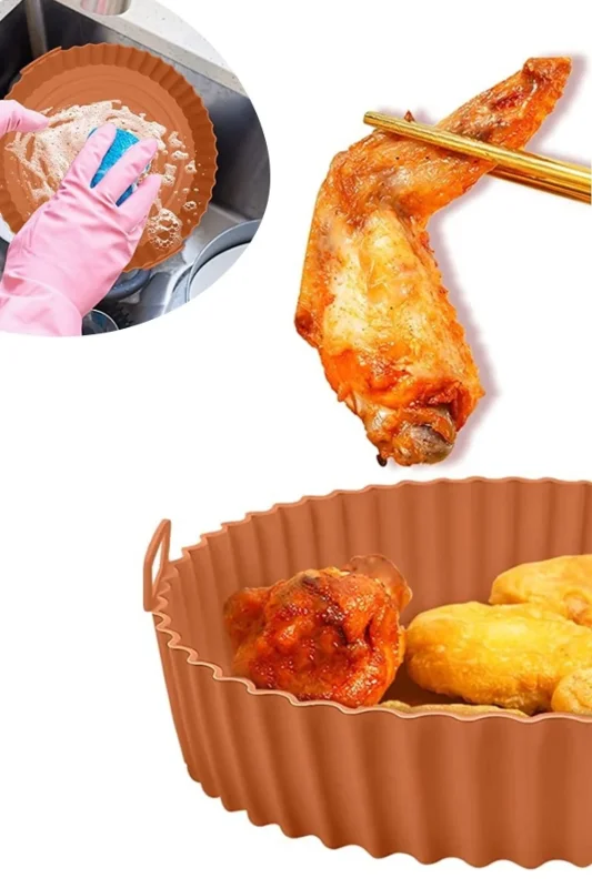 Ultra Emici Yıkanabilir Silikon Fırın ve Airfryer Matı 20 Cm
