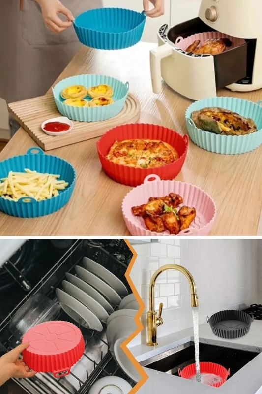 Ultra Emici Yıkanabilir Silikon Fırın ve Airfryer Matı 20 Cm