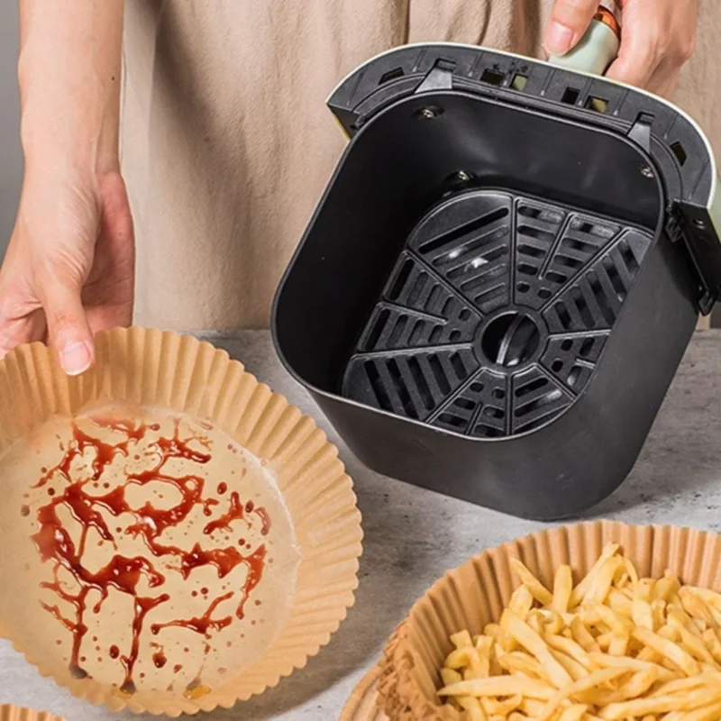 Ultra Emici Tek Kullanımlık 20 cm Yuvarlak Hava Fritöz Pişirme Kağıdı 50'li