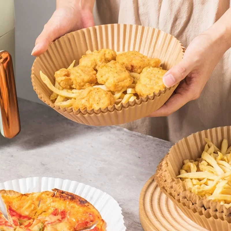 Ultra Emici Tek Kullanımlık 20 cm Yuvarlak Hava Fritöz Pişirme Kağıdı 50'li