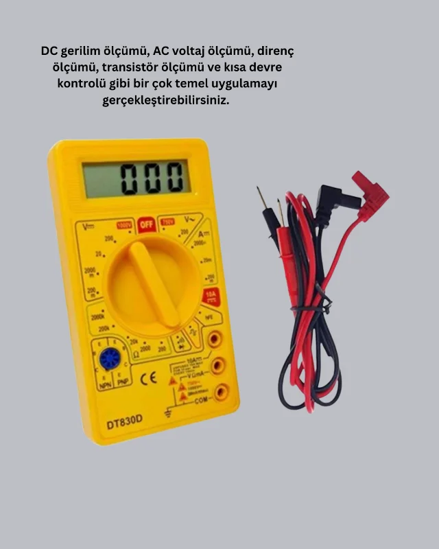 Dijital Multimetre Ölçü Aleti AC DC Ölçüm ve LCD Ekranlı Yeni Nesil – 3. görsel