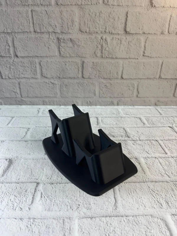 Dekoratif Siyah İkili Gamepad Standı 7x18 cm