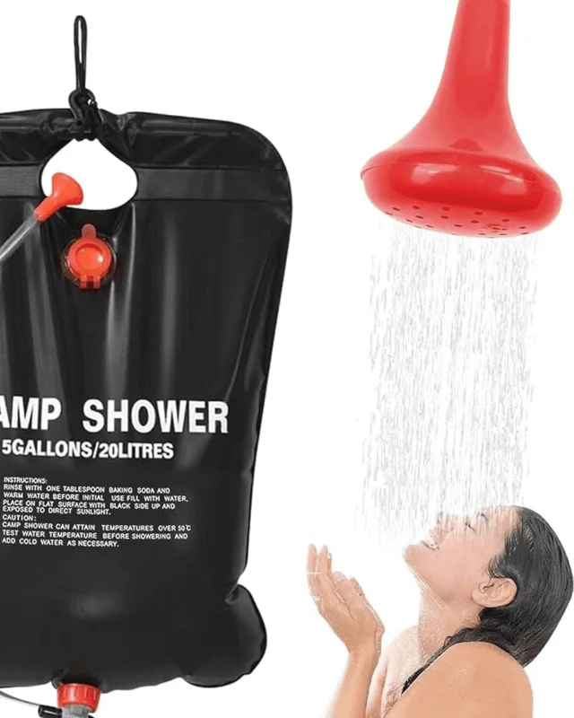 Solar Kamp Duşu 20 Litre Taşınabilir Şeffaf Su Seviyeli Dış Mekan Duş Sistemi – 3. görsel