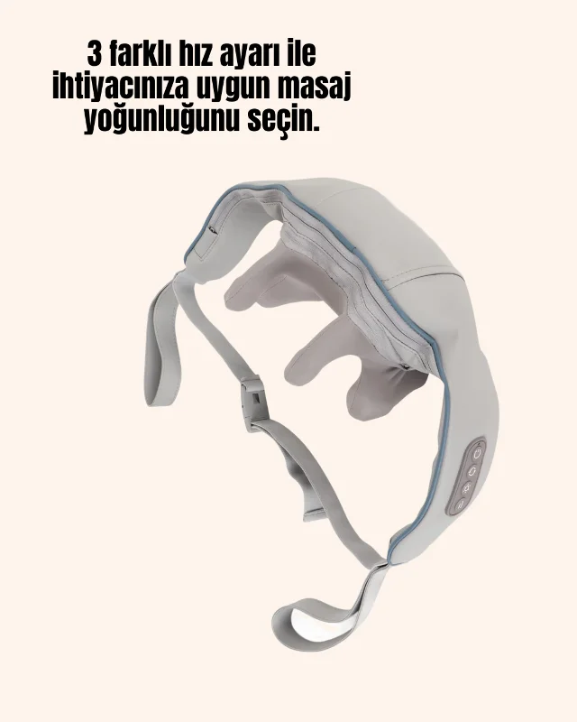 Kablosuz Boyun ve Omuz Masaj Aleti | Isıtmalı ve Yoğurmalı – 2. görsel