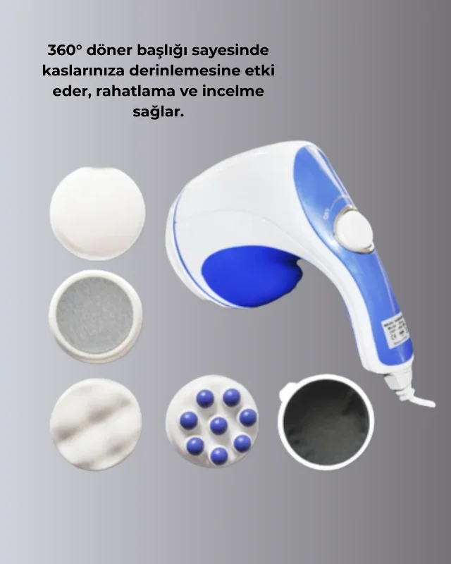 Elektrikli Vücut Masaj Aleti 5 Başlıklı