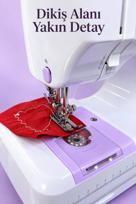 Ev Tipi Mini Dikiş Makinesi Pedallı ve Hız Ayarlı