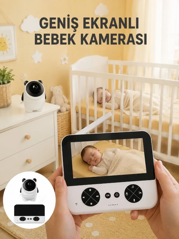 720P HD Gece Görüşlü Kablosuz Bebek Kamerası İki Yönlü Sesli Yeni Nesil
