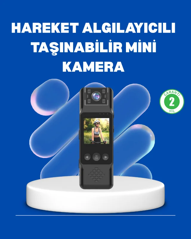Mini Kamera 1080P Full HD Döner Lens Taşınabilir