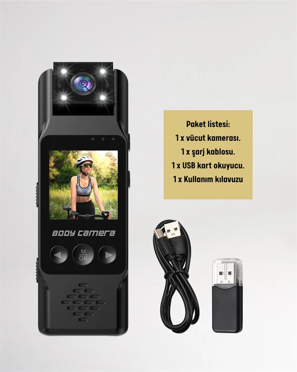 WiFi Destekli Mini Kamera – 180° Dönebilen Lens, 1080P Video, TFT Ekranlı – 4. görsel
