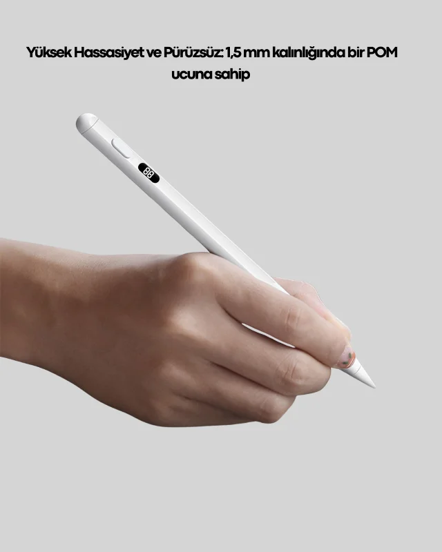 1.5mm Hassas Uçlu iPad Kalemi Şarjlı Type-C Ultra Hassas Stylus Pen