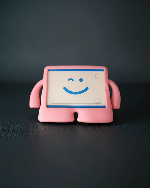 Samsung Galaxy T500 Tab A7 10.4 Kılıf Karakter Tablet Silikon - Açık Pembe