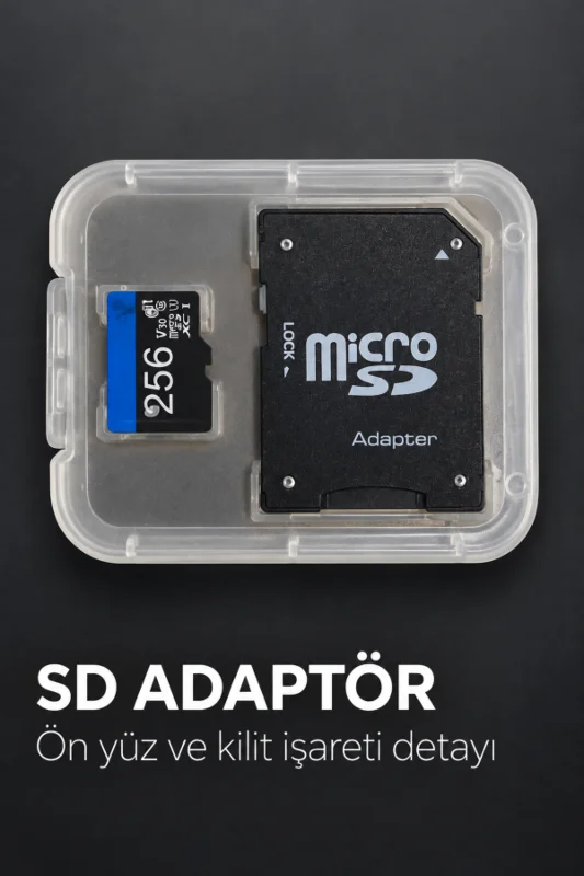 256 GB Micro SD Hafıza Kartı ve SD Adaptör