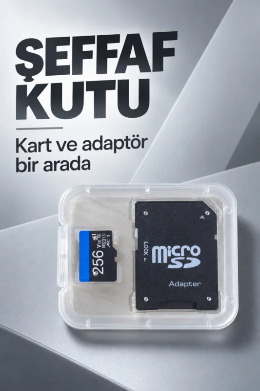 256 GB Micro SD Hafıza Kartı ve SD Adaptör