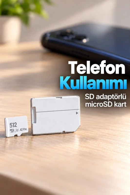 MicroSD Hafıza Kartı 512 GB SD Adaptörlü