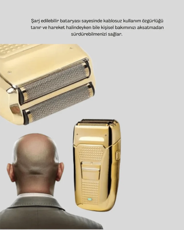 Islak Kuru Kullanımlı Şarjlı Tıraş Makinesi Ergonomik ve Cilt Dostu