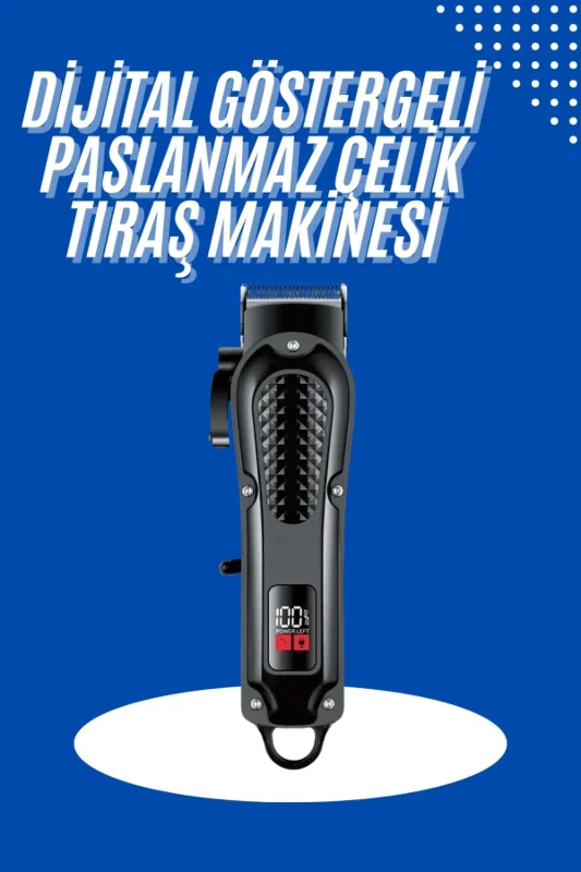 Profesyonel Saç Kesme Aleti Dijital Saç Sakal Tıraş Makinesi Uzun Ömürlü