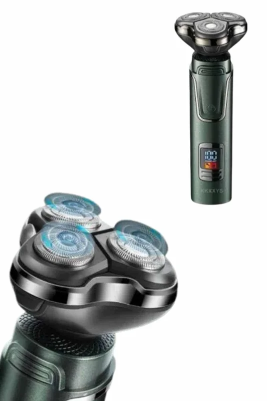 Dijital Göstergeli 3 Başlıklı Tıraş Makinesi Islak Kuru Lazer Öncesi Günlük – 2. görsel