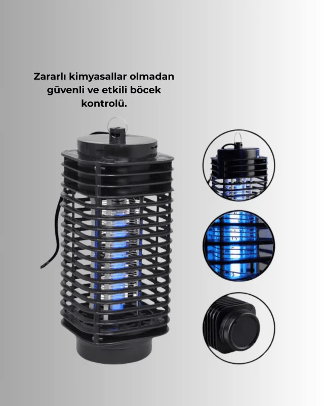 Elektrikli UV Işıklı Sivrisinek ve Böcek Öldürücü – Sessiz ve Güvenli Tuzak – 3. görsel