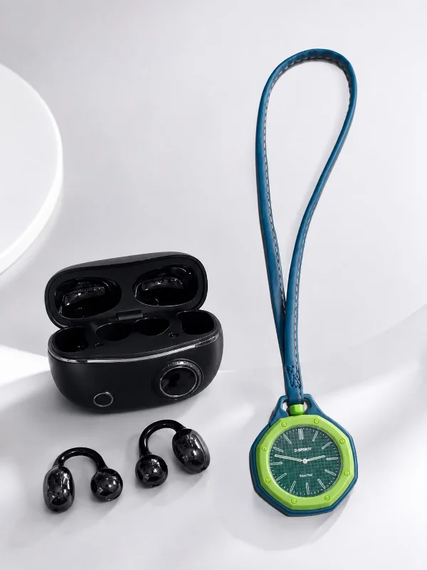 Yeşil Çanta Charm Saat ve Kablosuz Bluetooth Kulaklık İkili Kampanya Seti Günlük Kullanım – 2. görsel