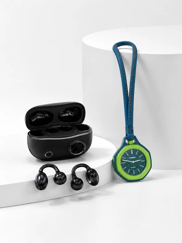 Yeşil Çanta Charm Saat ve Kablosuz Bluetooth Kulaklık İkili Kampanya Seti Günlük Kullanım – 4. görsel