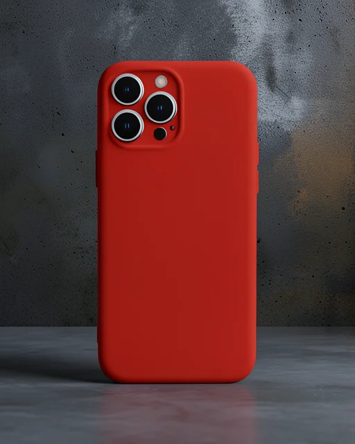 Apple İphone 13 Pro Max Kılıf Nano İçi Kadife Silikon - Kırmızı