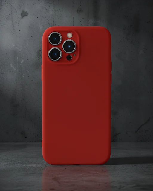 Apple İphone 13 Pro Kılıf Nano İçi Kadife Silikon - Kırmızı