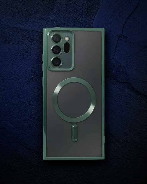 Samsung Galaxy Note 20 Ultra Kılıf Kross Magneticsafe Kapak - Koyu Yeşil