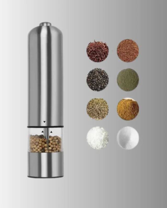 Otomatik Baharat Değirmeni Işıklı Sistem Tek Elle Kullanım