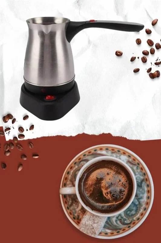 Pratik Türk Kahve Makinesi 360 Ml Siyah Gri